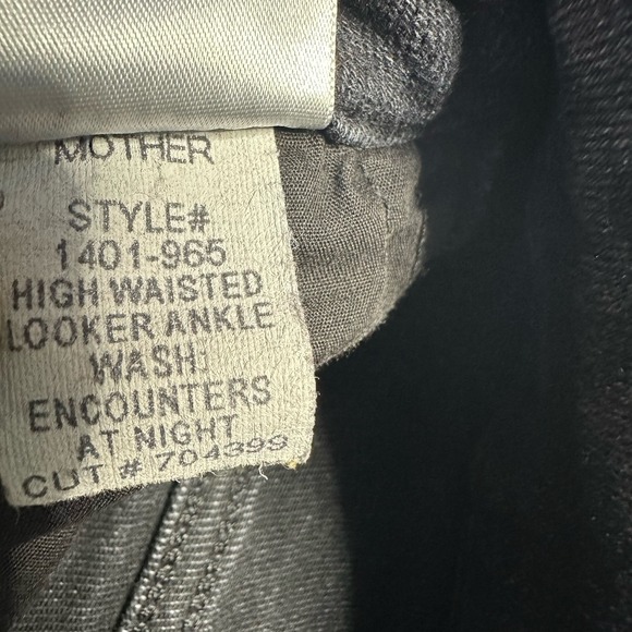 Mother High Waisted Looker Ankle Encounters at Night Slim Black Jeans - Size 25 - Picture 10 of 16